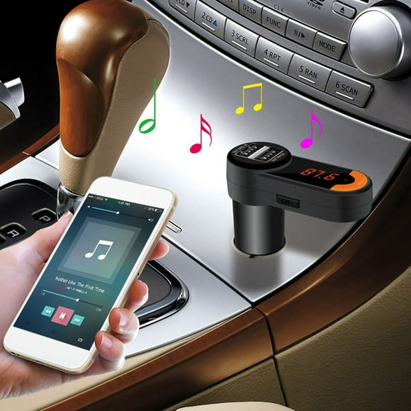 Danhjin Fast Charge Car Bluetooth Transmitter Displays Usb Car Charger 3.1A Support for Usb Playing