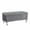 Gray, variant on LoLado Upholstered Storage Ottoman Bench, Faux Leather Rectangular Storage Benches Footrest with Crystal Buttons for Bedroom Living Room Entryway, Silver