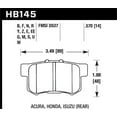 thumbnail image 2 of Hawk 06+ Civic Si HPS Street Rear Brake Pads Fits select: 2007-2014 HONDA CR-V, 2015 HONDA CR-V EXL, 2 of 2