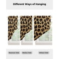 thumbnail image 4 of Leopard Print Swag Valances for Windows, Brown Yellow Retro Animal Fur Pattern Rod Pocket Sheer Valances for Large Windows, Swag Toppers Light Filtering for Kitchen Living Room 2 Panels 36''x63'', 4 of 6