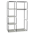 thumbnail image 7 of Tcbosik 64"H Clothes Rack with Cover, Portable Closet with Side Pocket, Heavy Duty Garment Rack with Hanging Rod and Storage Shelves, Freestanding Clothing Organizer for Bedroom, Beige, 7 of 7