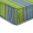 thumbnail image 3 of Jordan Manufacturing Sunbrella 22.5" x 22.5" Bravada Limelight Multicolor Stripe Square Outdoor Deep Seat Cushion with Ties and Welt, 3 of 10