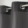 thumbnail image 4 of Exclusive Home Curtains 2 Pack Chatra Faux Silk Grommet Top Curtain Panels, 54x108, Black Pearl, 4 of 4
