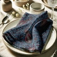 thumbnail image 3 of Vargottam Persian Garden Cotton Muslin Napkins - Set of 12, 20x20 Inches, Blue, Ideal for Romantic Dinners, Spring Gatherings, and Everyday Elegance - Machine Washable, 3 of 8