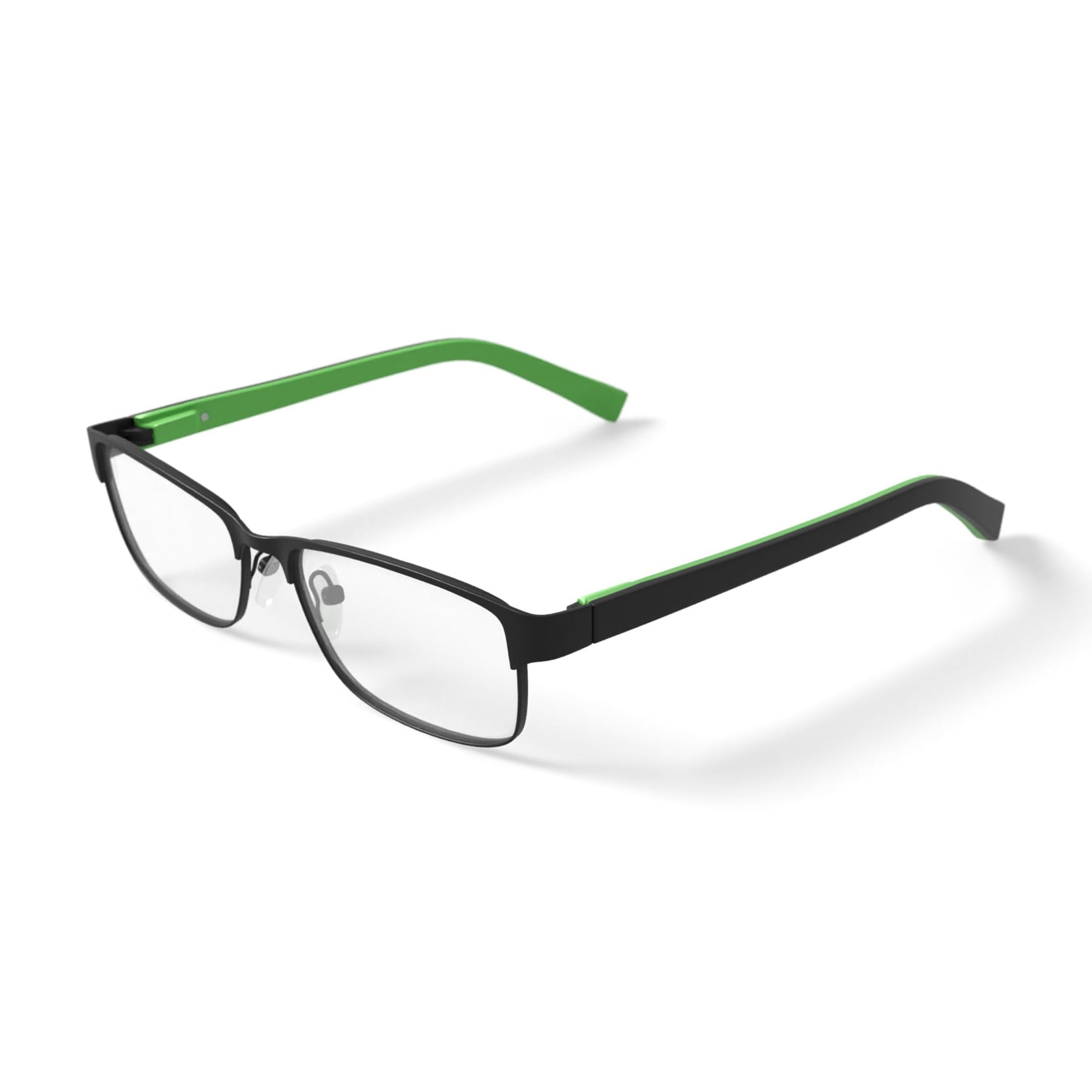 Nerf Tactical Youth Rectangular Prescription Eyeglasses with Case, Black/Green
