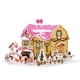 thumbnail image 3 of Rompecabezas navideños DIY, juguetes educativos, rompecabezas navideños 3D, pueblo para niños 34 piezas rosa, 3 of 9