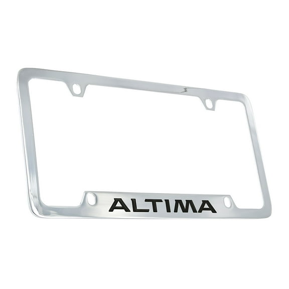 Nissan Altima chrome plated metal license plate frame holder 4 hole