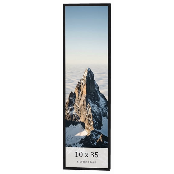 10x35 Frame Black Real Wood Picture Frame Width 0.75 inches | Interior Frame Depth 0.5 inches |