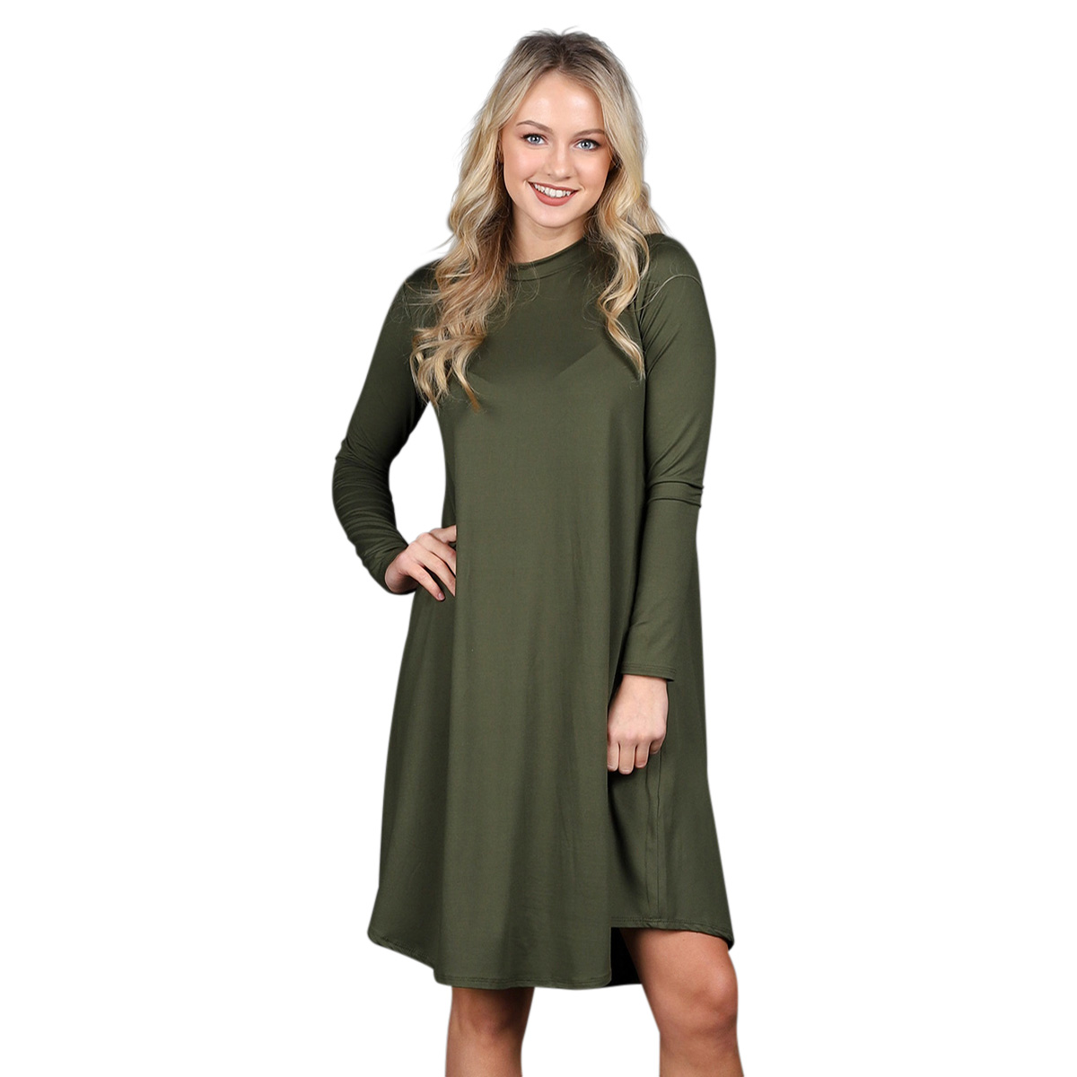 draped tunic dress