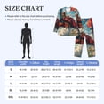 thumbnail image 4 of Salouo Beautiful Red Train Hot Air Balloon Print Button-Front Long Sleeve Pajama Set for Men, Soft 2Pjs Men's Long Sleeve Sleepwear-X-Large, 4 of 7