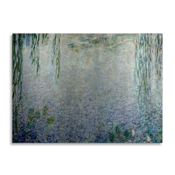 Trademark Fine Art 'Waterlillies Morning II' Brushed Aluminum Wall Art Art by Claude Monet