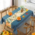 thumbnail image 4 of Pumpkin Eucalyptus Leaves Fall Table Runner, Autumn Thanksgiving Kitchen Table Decorations for Home Party Decor (Pumpkin 2, 13x72 inches), 4 of 6