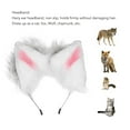 thumbnail image 4 of JUEGO DE COLA DE OREJA DE GATO LOBO, Conjunto de Cola de Diadema Con Orejas de Felpa de Piel Sintética para Fiesta de Carnaval de Cosplay, Diseño Antreslizante, Cierres, 4 of 7