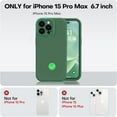 thumbnail image 5 of Compatible with iPhone 15 Pro Max Case, Upgraded Premium Silicone, [Camera Protection] [Soft Anti-Scratch Microfiber Lining] Shockproof Phone Case for iPhone 15 Pro Max 6.7 inch - Green, 5 of 14