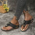 thumbnail image 3 of IUJSOY Womens Flip Flops Summer Wedge Shoes Cushion Footbed Boho Sandals Orthopedic Dress Slides, 3 of 7