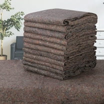 HomGarden 12 Pack Textile Moving Packing Blankets 54 x 72 Inches (21 lb/dz), Shipping Furniture Pads, Short Term Moves & Storage, Brown