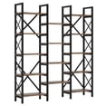 thumbnail image 3 of Spaco 59" Bookshelf, Triple Wide 5-Shelf Bookcase Display Rack, Contemporary Bookshelf, Brown, 3 of 3