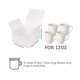 thumbnail image 2 of OurWarm - Cajas de regalo navideñas de papel kraft con tapa, 8 x 8 x 4 pulgadas, para damas de honor, de cartón blanco, para regalos de boda, 10 unidades, 2 of 4
