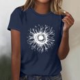 thumbnail image 1 of Fiudx Ofertas y Liquidaciones Blusas Estampadas a La Moda para Mujer Top de Cuello Redondo de Manga Corta, 1 of 4