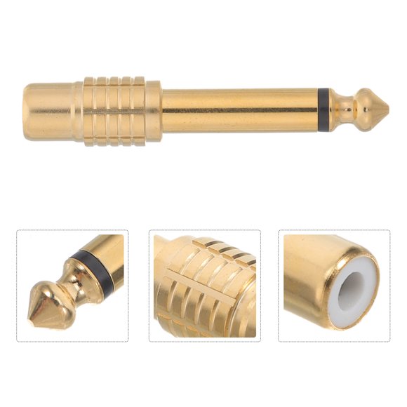 CIMAXIC 2Ud Adaptador Para Puertos De Audio Estéreo Compatible Con Micrófono Y Auriculares En Color Dorado