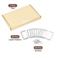 thumbnail image 3 of Unique Bargains 70x33mm Drawer Tag Label Metal Label Holder File Tag Frames Silver Tone 30 Pack, 3 of 6