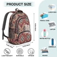 thumbnail image 5 of Boho Bohemia Flower Backpack for School,Cute School Bag,Schoolbag with Adjustable Shoulder Straps & Padded Back,16.9 Inch, 5 of 5