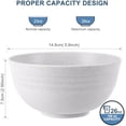 thumbnail image 2 of Unbreakable Wheat Straw Cereal Bowls - Microwave & Dishwasher Safe Soup and Salad Bowls BPA Free, Set of 8, 26oz, White, 2 of 5