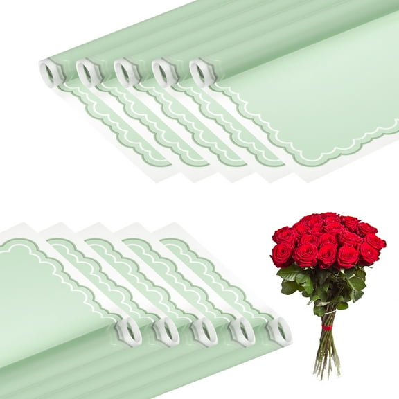 Uxcell Gift Bouquet Wrapping Paper, Waterproof Flower Wrapping Paper for Wedding DIY Craft Green