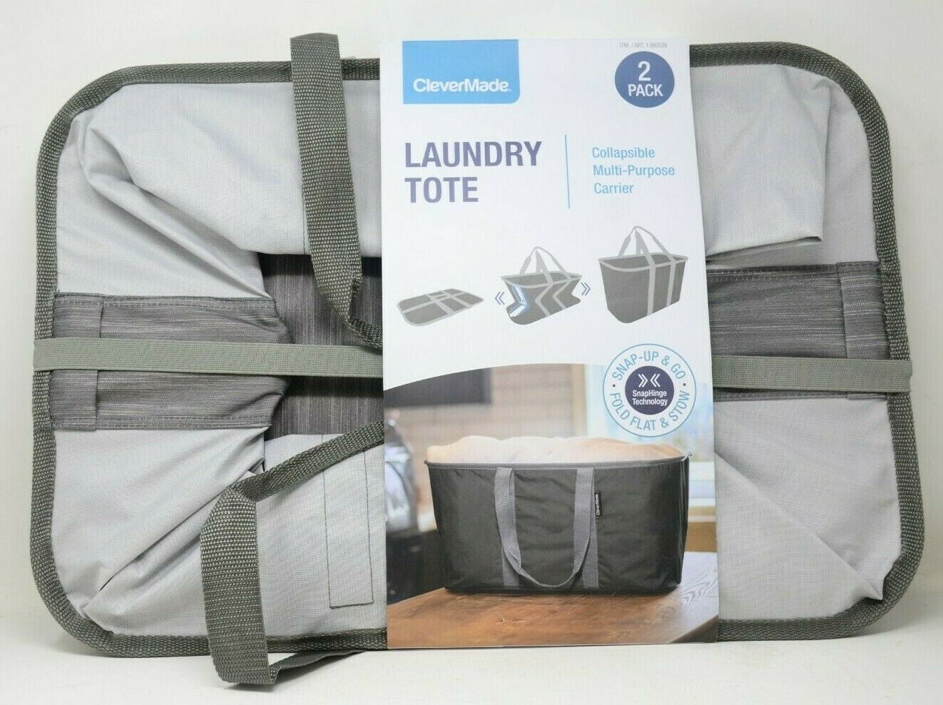 Clevermade XL Collapsible Laundry Basket 2-Pack