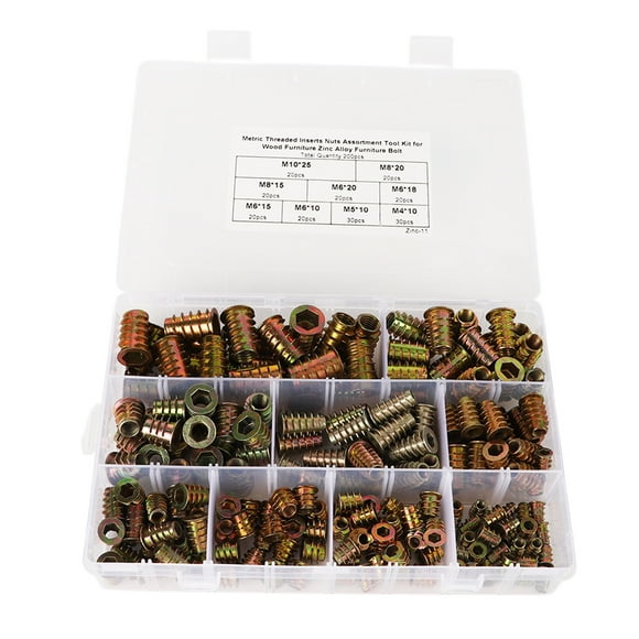 Nuts,200Pcs Threaded Inserts Nuts Threaded Inserts Nuts Nuts Convenient Use