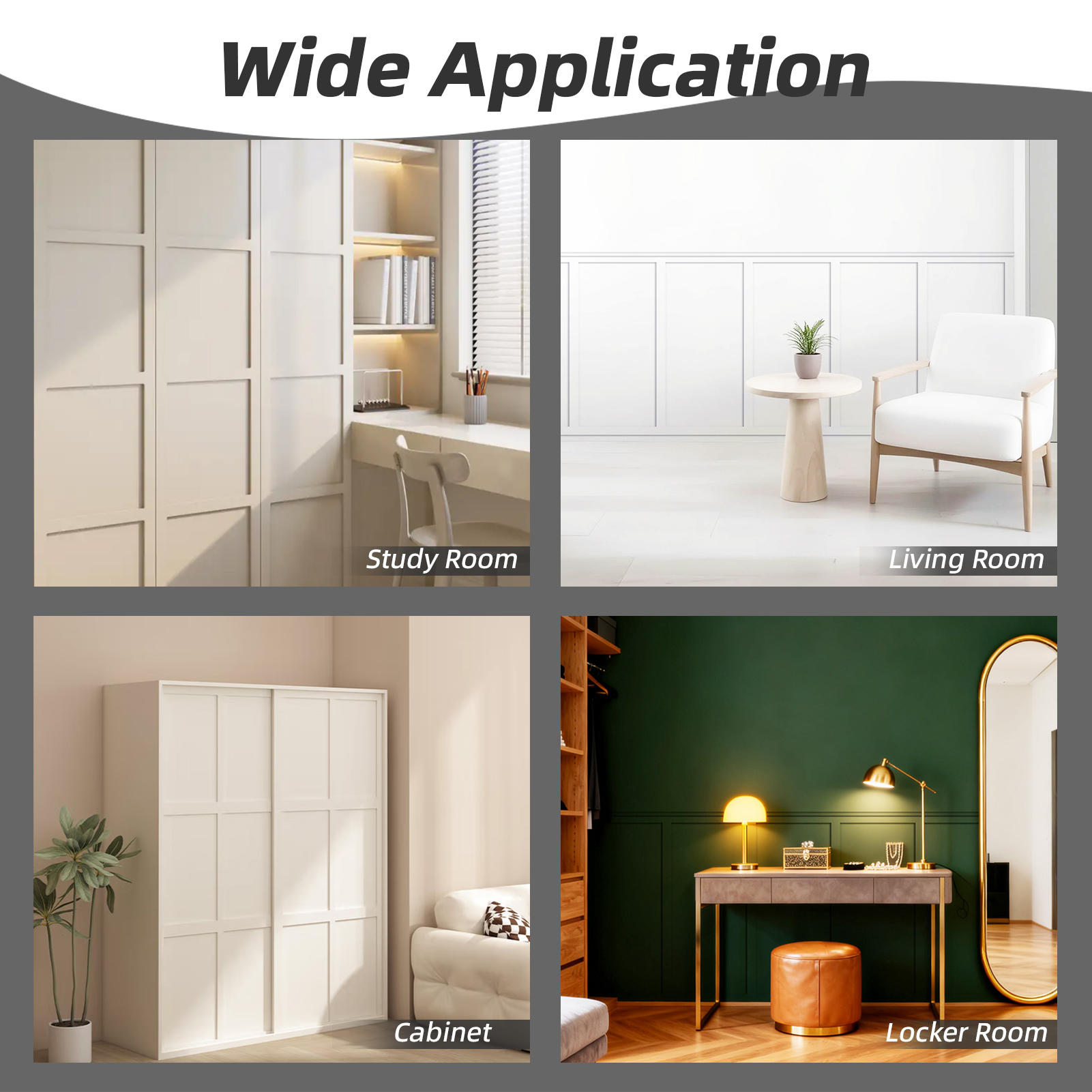 Art3d Premade Wainscoting Panel Kit, White Primed Board & Batten Wall Décor,Paintable Polystyrene Molding Trim for Accent Wall for Living Room, Bedroom & Kitchen