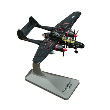 NATEFEMIN P 61 Black Widow Alloy Bomber Plane Model 1/144 WWII USAF Aircraft Collectible Souvenir Static Black Display
