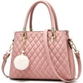 thumbnail image 1 of LHSHID Womens Leather Handbags Purses Top handle Totes Satchel Shoulder Bag for Ladies with Pompon, 1 of 7