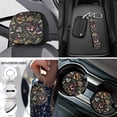 thumbnail image 4 of Uorisanigo Aesthetic Mushroom Car Seat Covers Font Rear Set/Car Coasters/Shift Knob & Handbrake Cover/Headrest Protector/Steering Cover/Seat Belt Pads/Center Console Covers/Keyrings 18 Packs, 4 of 7