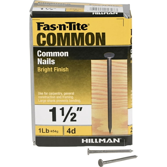 4D Bright Common Nails (1-1/2") - 1 lb
