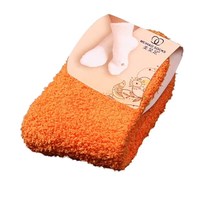Chaussettes de Lit Douces pour Femmes et Filles, Chaussettes de Randonnée Moelleuses, Chaussettes Chaudes d'Hiver en Coton Uni pour Hommes, Chaussettes Respirantes pour Hommes, Chaussettes de Compression