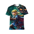 thumbnail image 2 of Game The Legend of Zelda Unisex Short Sleeve T Shirt Daily Novelty 3D Printed T-Shirts Soft Comfortable Tee Shirt Top For Men And Women, 2 of 7