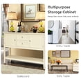 thumbnail image 4 of Topbuy Buffet Cabinet Sideboard Wooden Console Table with 2 Storage Drawers & 2 Cabinets & Bottom Shelf Beige, 4 of 7