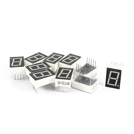 - Unique Bargains 10 Pcs Red Numeric 10 Pin DIP 1Bit 1-Digit Common Cathode Digital Tube 0.56