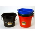 thumbnail image 2 of Little Giant 22 Quart Flat Plastic Animal Feed Bucket with Knob Bail, Red, 2 of 2