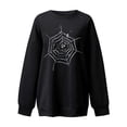 thumbnail image 3 of Fesfesfes Women Flannel Shirt Fashion Thanksgiving Printed Loose Long Sleeve Blouse Round Neck Casual Pullover Tops Sweatershirt On Sale, 3 of 4