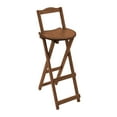 thumbnail image 2 of Folding Wood Bar Stools, Portable Bamboo 29.5" Tall Chair with Backrest and Footrest for Home, Kitchen Island, 2 of 10