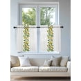thumbnail image 4 of Yellow Lemon Tier Curtains 24 Inch Length,Sheer Curtains for Bedroom Living Room Window Simple Spring Botanical Fruit Leaves Flower Small Half Window Kitchen Curtains & Drapes 27.5"x24" 2 Panels, 4 of 6