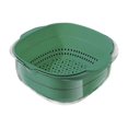 thumbnail image 2 of Colador Tazón Coladores Cestas de drenaje de verduras Cesta de lavado de verduras multifunción Cesta de lavado de limpieza para alimentos Limpieza de Verde oscuro, 2 of 8