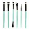 thumbnail image 1 of Pinceles de maquillaje de ojos Zulema suave 6 piezas Verde negro, 1 of 5