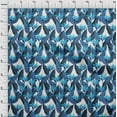thumbnail image 4 of oneOone Polyester Spandex Medium Blue Fabric Floral Sewing Craft Projects Fabric Prints By Yard 56 Inch Wide, 4 of 5