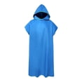 thumbnail image 4 of Decodeary Microfiber Absorbent Changing Towel Robe Surfing Beach Bathrobe Surf Poncho For Swimming Quick Dry Adult Gift Blue 109x88cm, 4 of 6