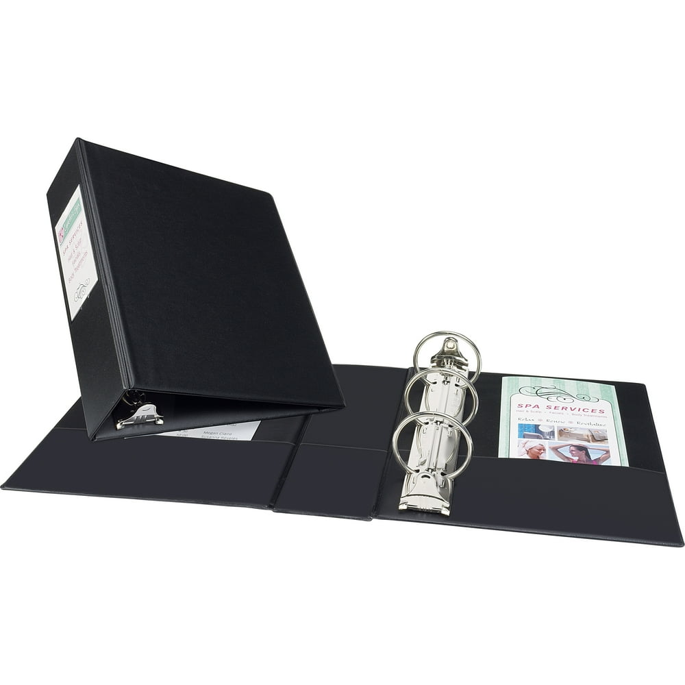 Avery Mini 3 Ring Binder, 2" Round Rings, 1 Black Binder