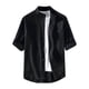 thumbnail image 3 of Camisas de Manga Corta para las Mujeres Turndown Cuello Botón Sólido Blusa, Casual Y Elegante Hombre Manga Corta Botón Abajo Camisas, 3 of 6