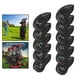 thumbnail image 5 of Golf 11Pcs / Set Impermeable Cuero PU Negro Iron Club Head Covers Headcover Set de golfista, 5 of 9